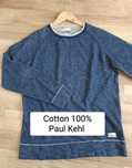 Sweter męski casual bawełniany niebieski premium Paul Kehl XL 42