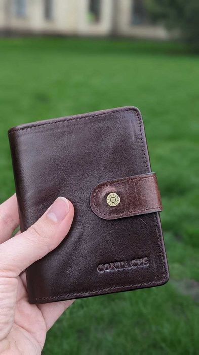 Чоловічий гаманець з якісної міцної телячої шкіри, кожаный кошелёк