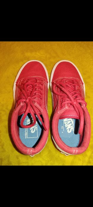Buty VANS biało-czerwone 34,5/21,5