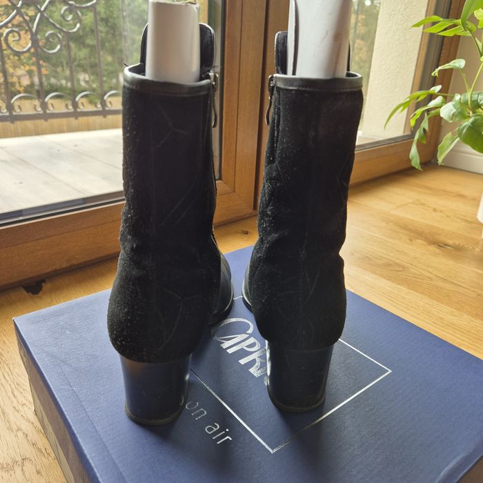 Botki skórzane r. 38, czarne f. Caprice s.db