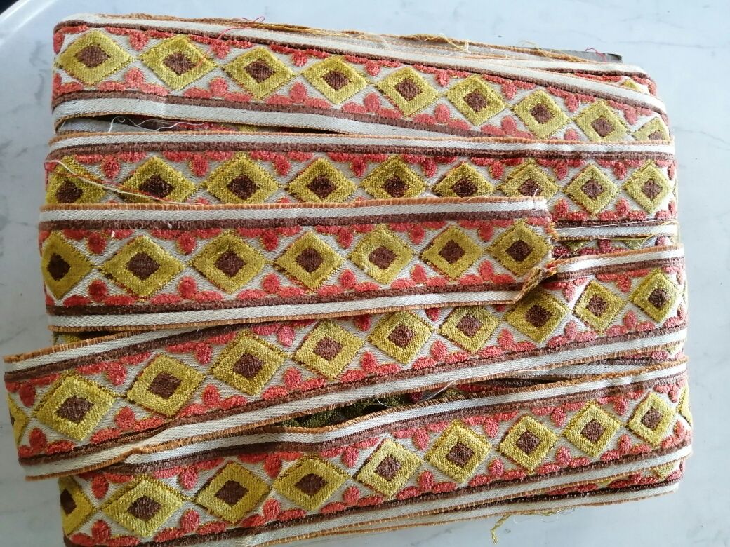 Galão fita de seda vintage Novo artesanato e DYI