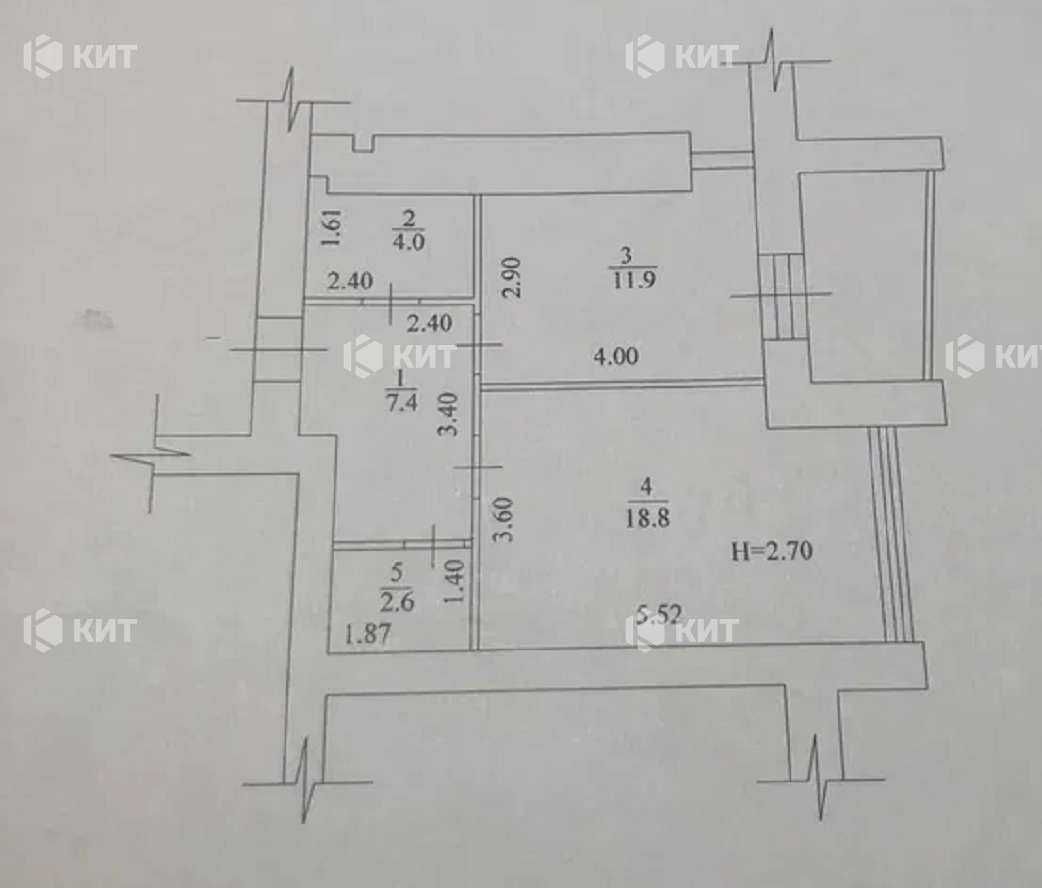 1к., 48м2, Центр (м. Спортивная, ул. Плехановская) 121091