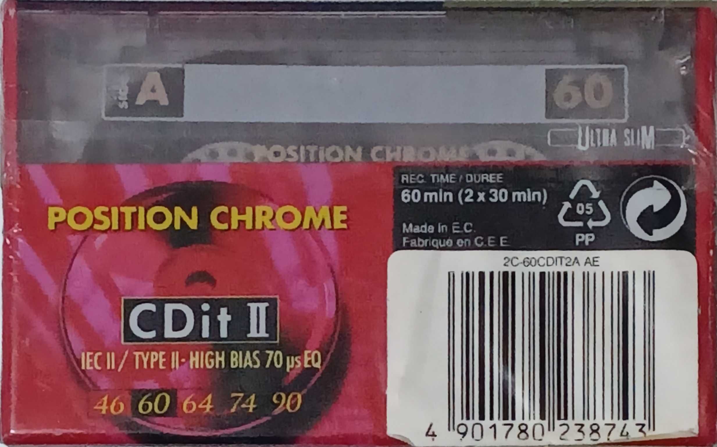 Cassetes de Áudio SONY CDit II  2 PACK novas