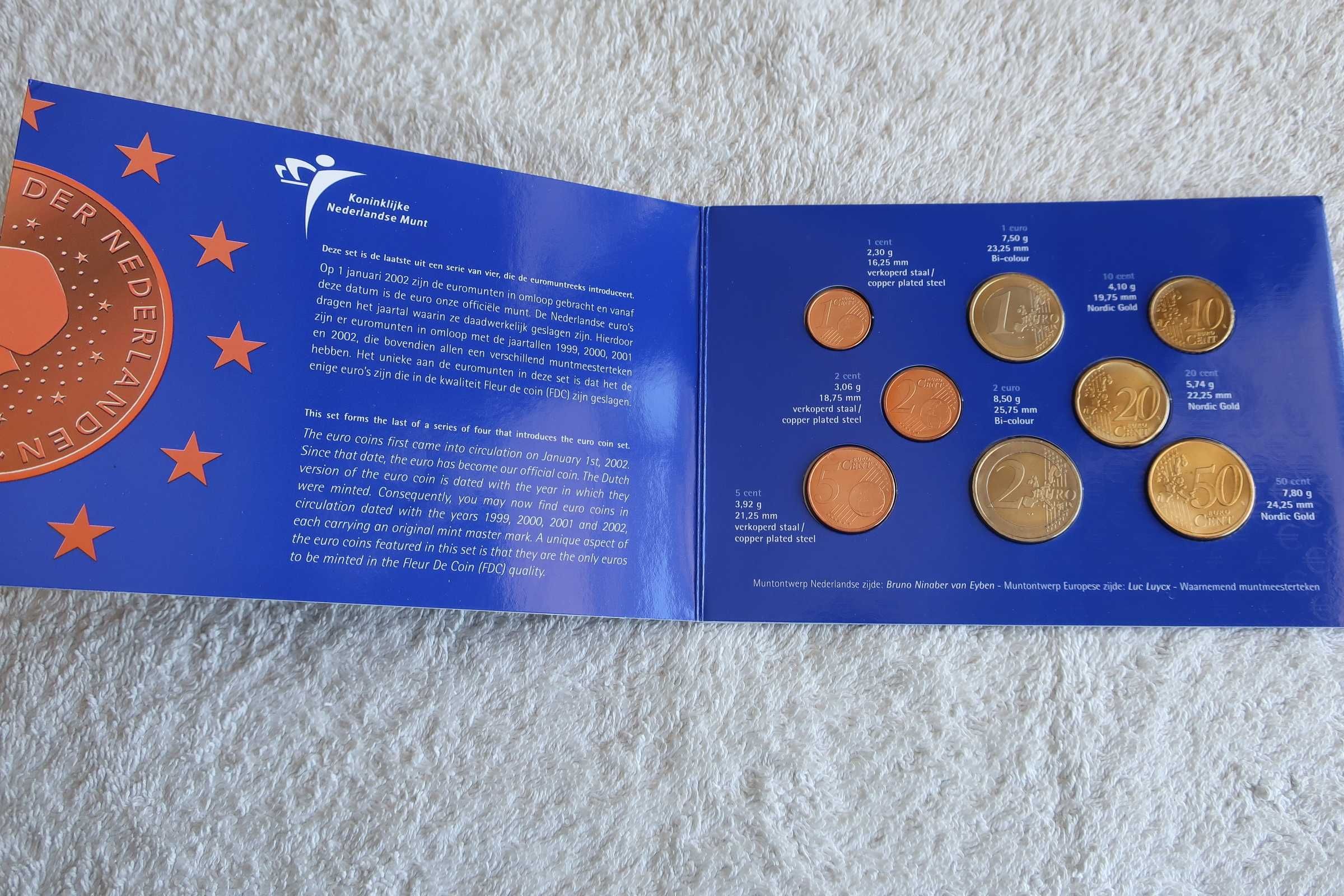 Carteira Moedas EURO Coins - HOLANDA  (Vários Anos)