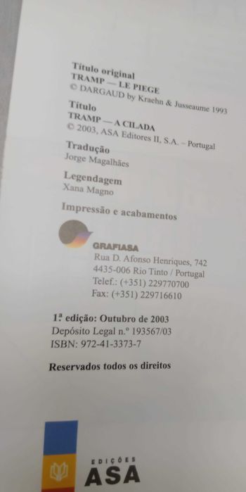 Tramp A Cilada de Kraehn e Jusseaume 1ª ed. portug [Portes Inc]