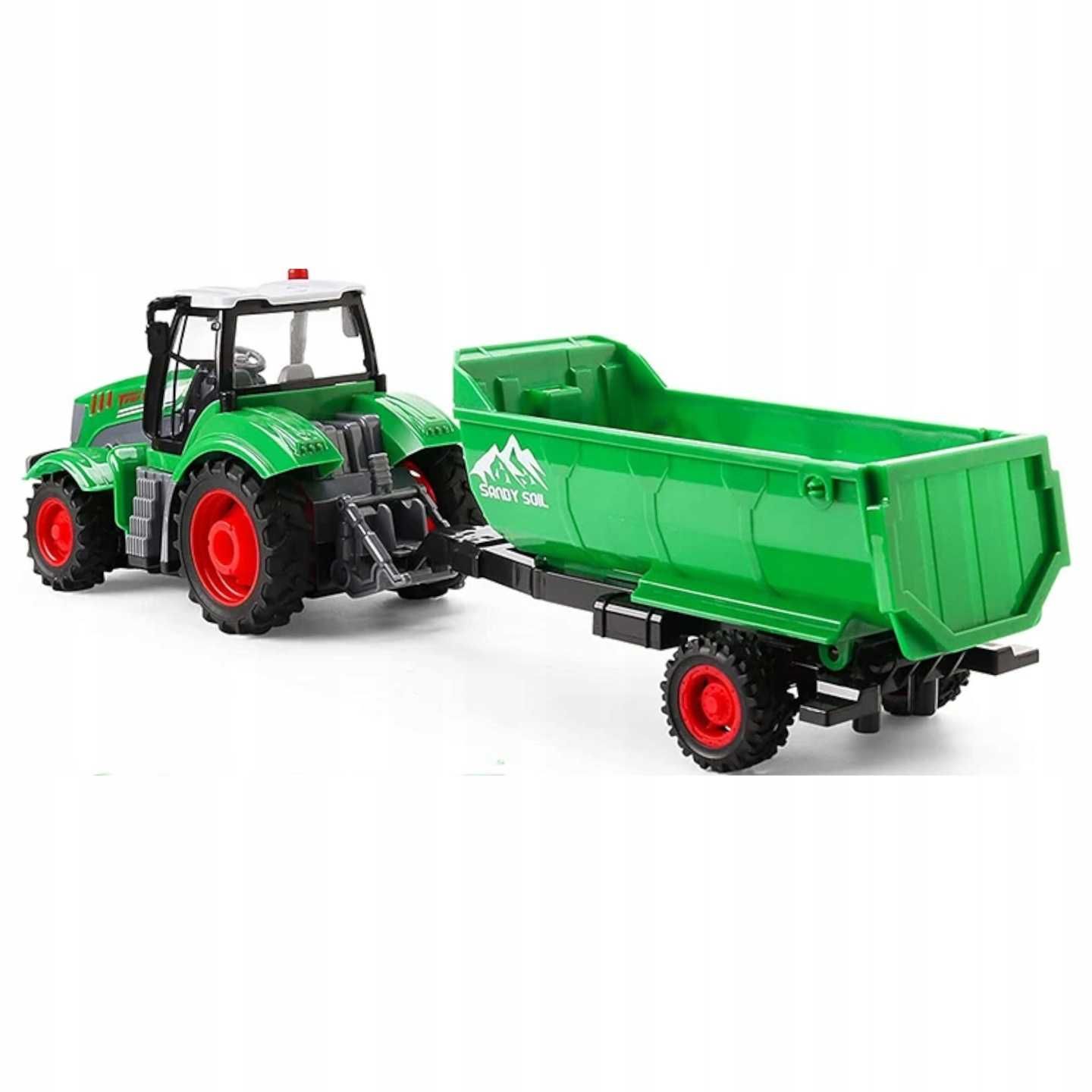Traktor z przyczepą zdalnie sterowany akumulator ładowarka 9877-14