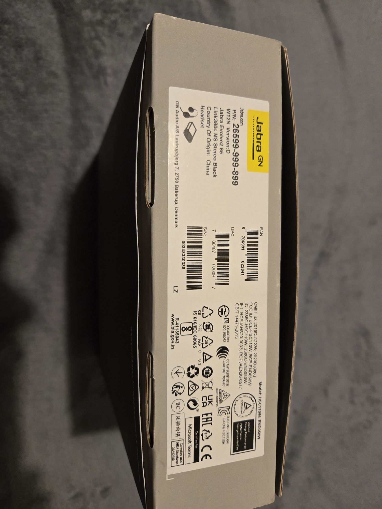 NOWE Słuchawki JABRA Evolve 2 65 UC Stereo Bezprzewodowe