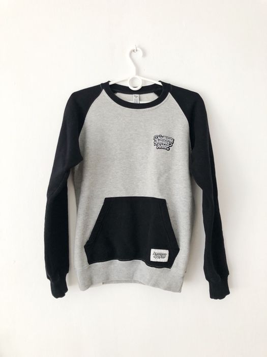 Diamante Wear, szaro czarna bluza crewneck, basic