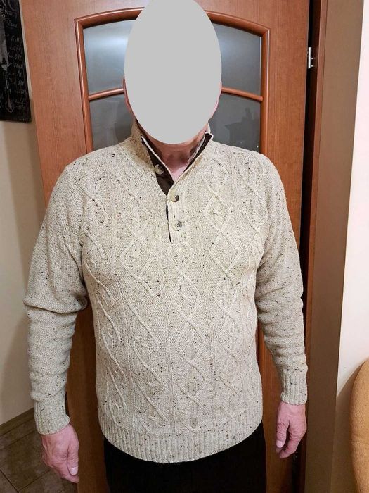 Sweter_Ciepły_Męski_ATLA for MEN_L_25% Wełna.