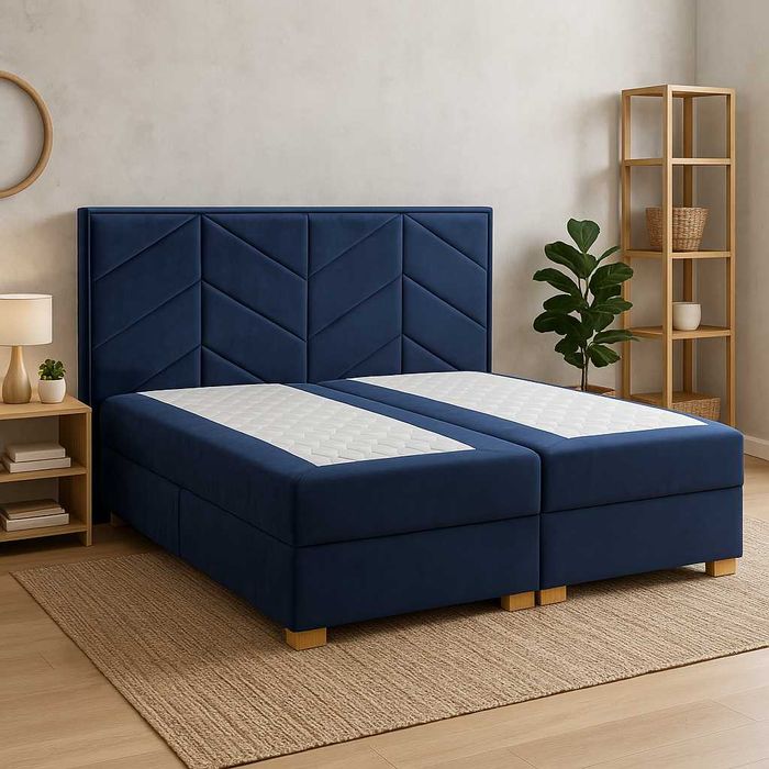 Łóżko kontynentalne Jodełka 140x200 materac pojemnik Producent