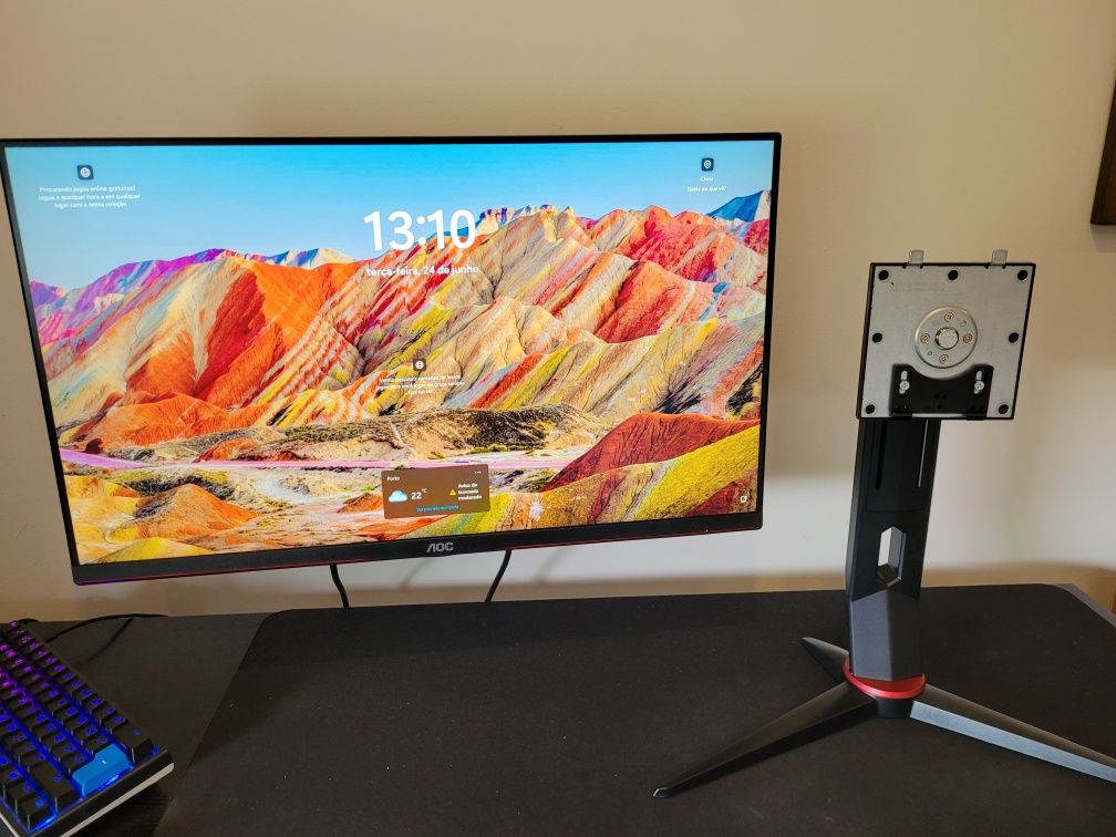 Monitor gamer AOC com 144hz, 1ms, ecra ips,27 polegadas