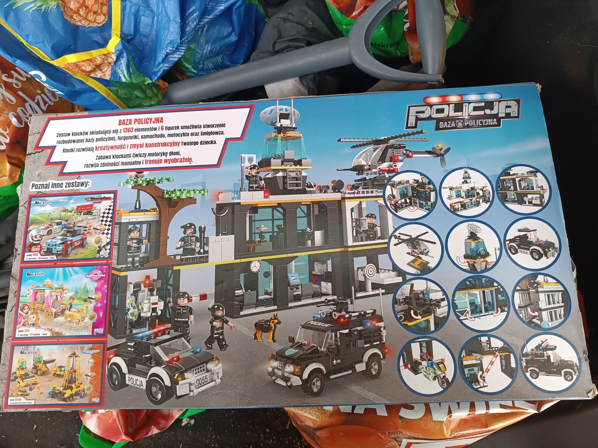 Zestaw klocków elefun policja jak lego