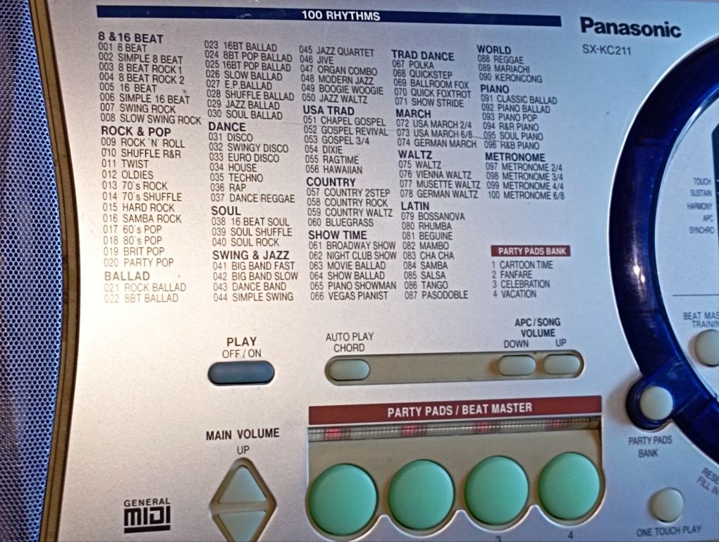 Keyboard Panasonic SX-KC211