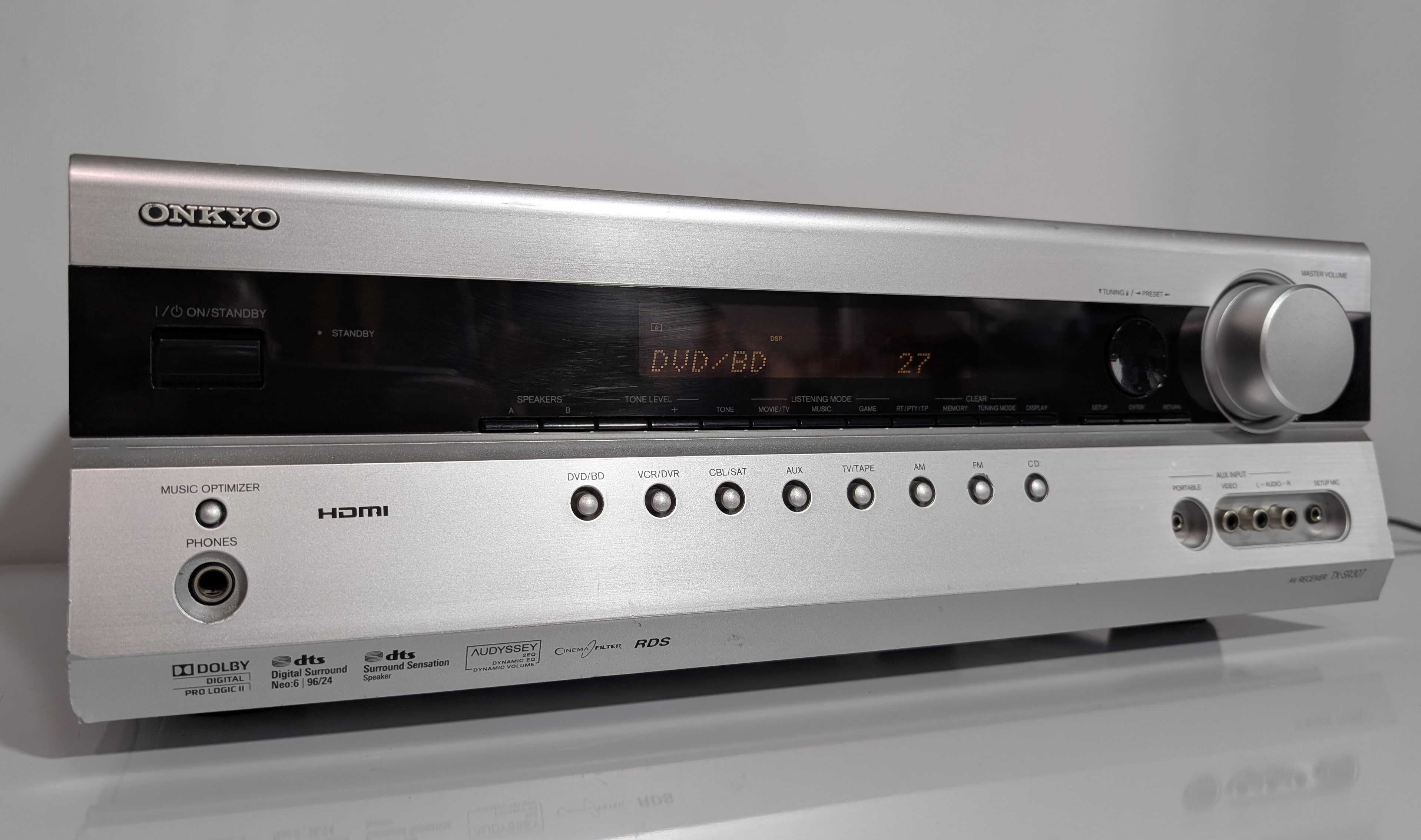 5.1 Ресивер Onkyo TX-SR307,має 100 Вт/кан./Пульт/HDMI/ЦАП/Dolby/6-16Ом