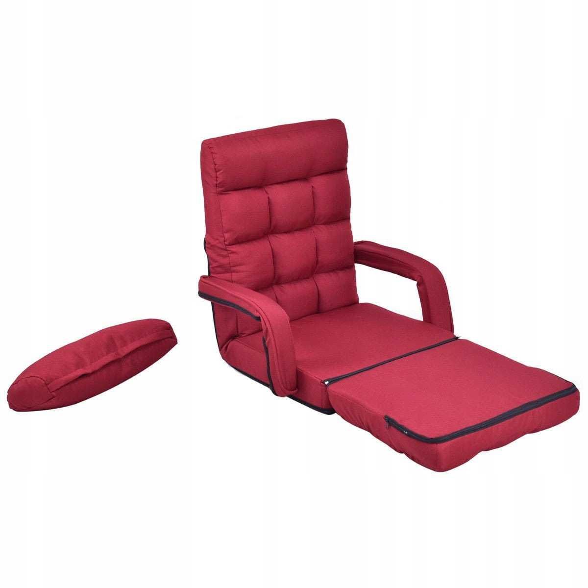Fotel rozkładany  odcienie czerwieni