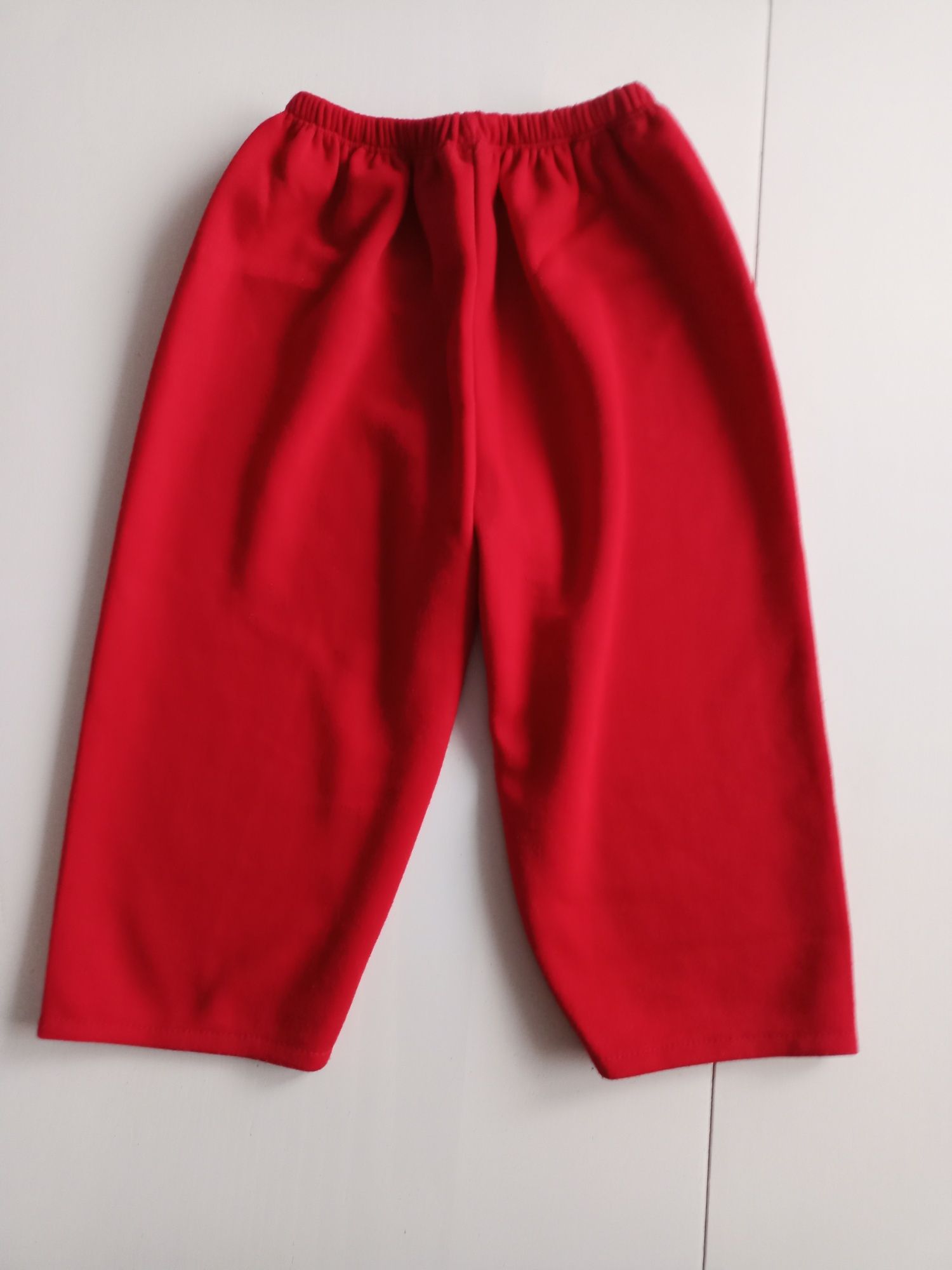 BEZ WAD czerwone dresy unisex 9-12 miesięcy 74-80cm #1426