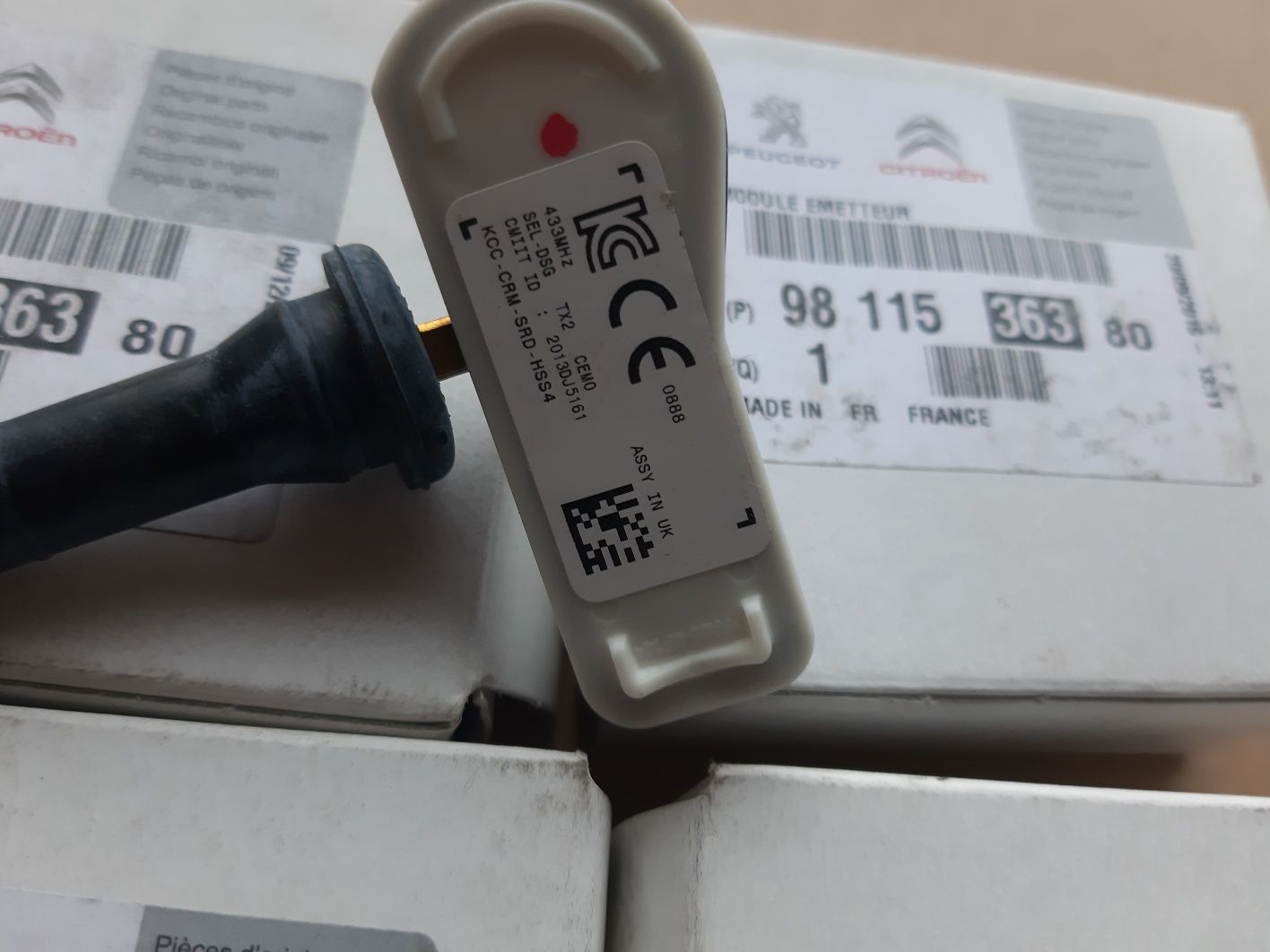 Czujniki ciśnienia kol TPMS Peugeot 308