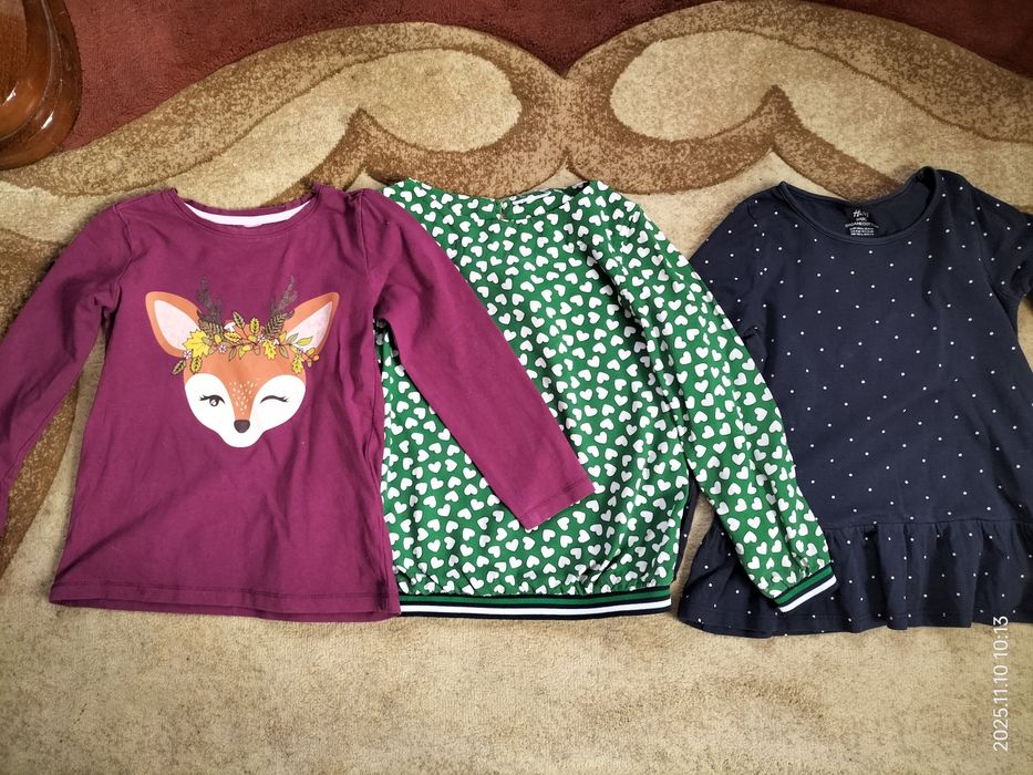 лот речей для дівчинки на 4 роки: лосіни, реглани, ціна за все