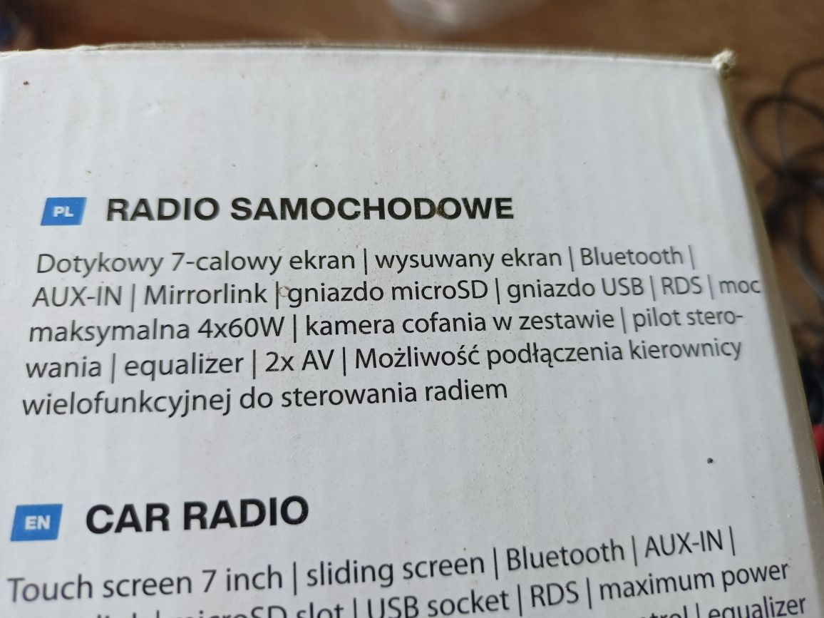 Radio vordon 7 calowy ekran