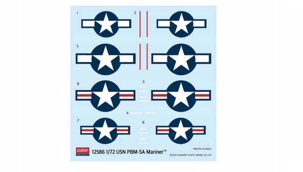Academy 12586 Łódź latająca US Navy PBM-5A Mariner model samolotu 1/72