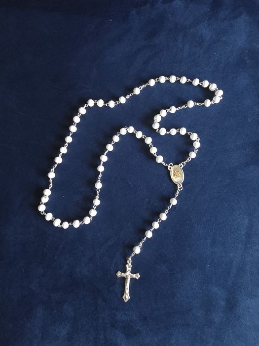 Różaniec NOWY biały