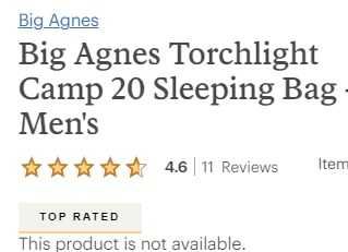 Спальник Big Agnes Torchlight 20F(-7C)