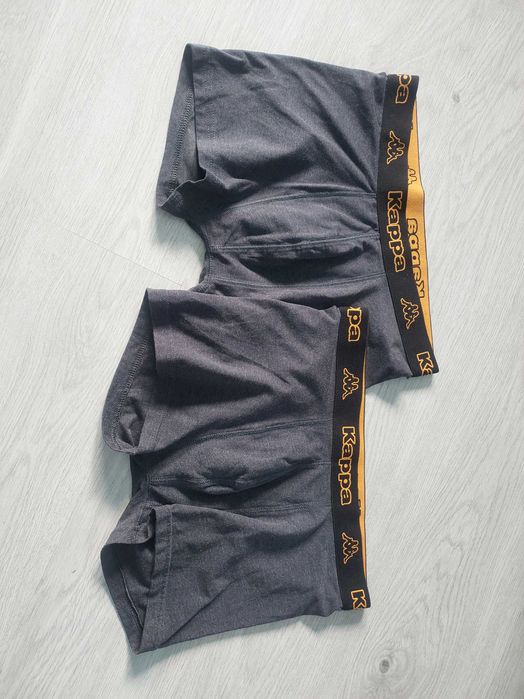 L bielizna męska bokserki kappa bawełna szare pomarańczowe