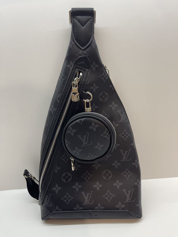 Мужской слинг Louis Vuitton Duo Monogram/мужская сумка ЛВ/сумка LV