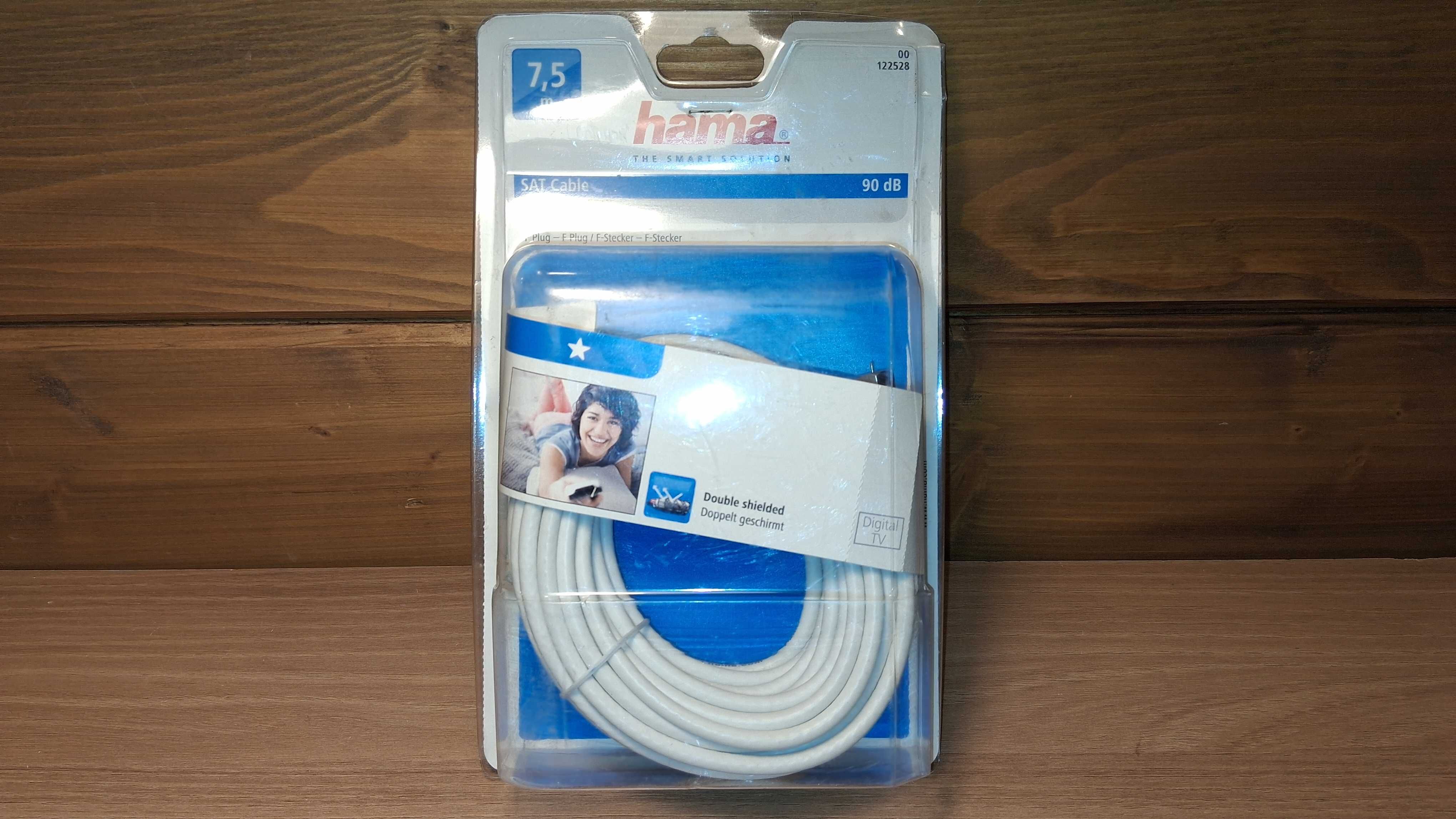 Kabel Antenowy - HAMA - Kabel Koncentryczny - DVB-T2 - 7,5 metra