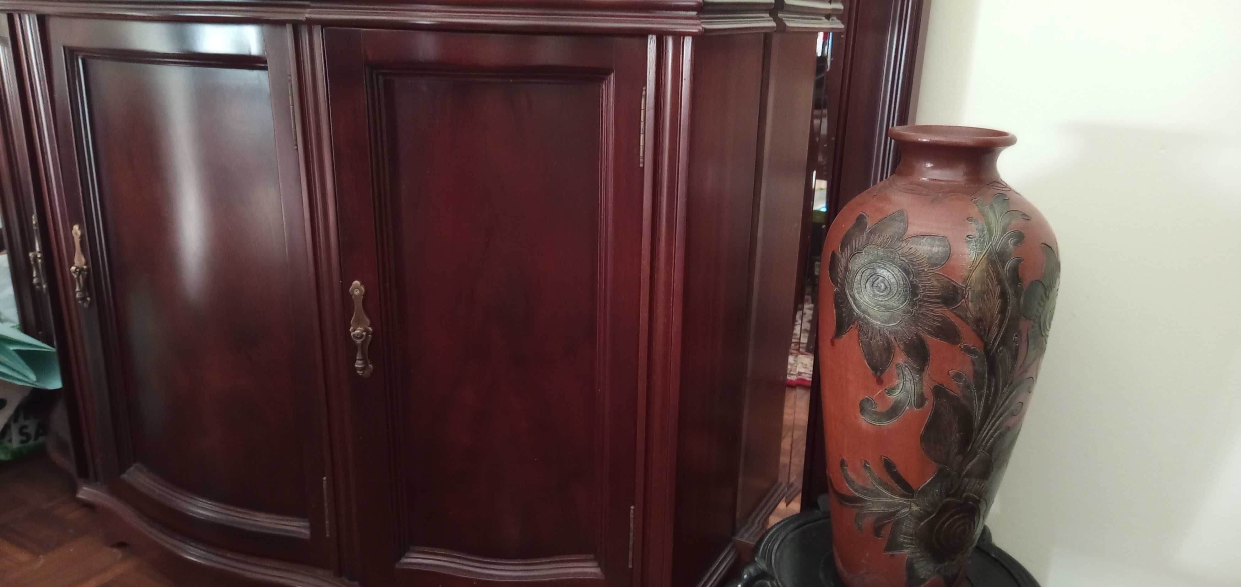Movel boa madeira+mármore + espelho grande 180€