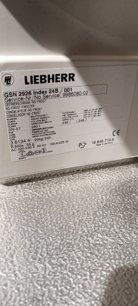 Zamrażarka LIEBHERR Premium,NO FROST-GSN2926.