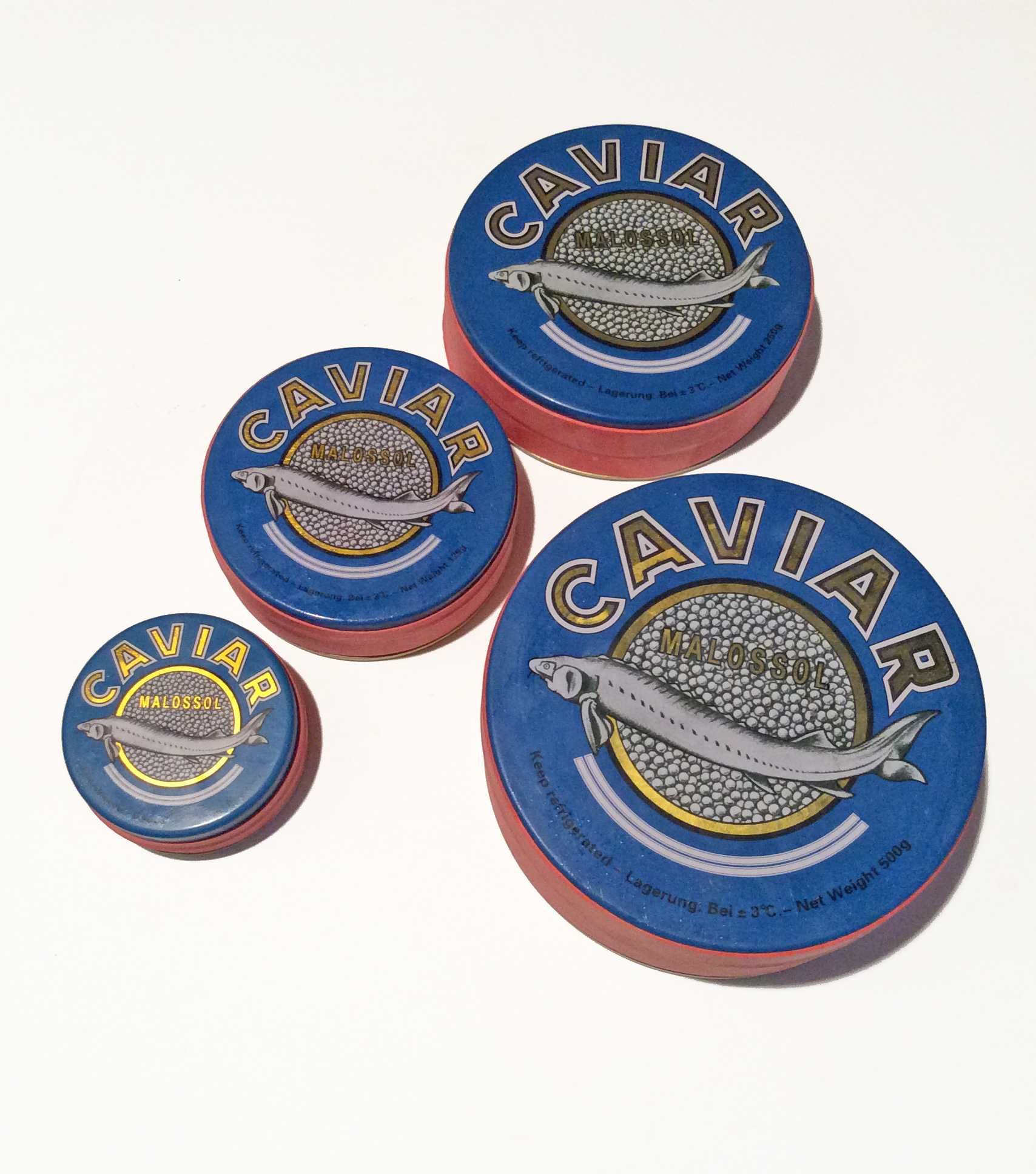 Осетровая черная икра Caviar Malossol — 50|100|125|250|500 (гр.) грамм