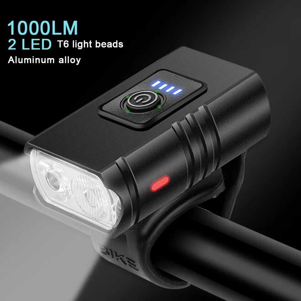 Велосипедный фонарь аккумуляторный USB Bike Light BK-02   Black.