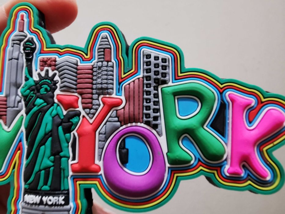 Duży gumowy magnes na lodówkę Nowy Jork New York USA