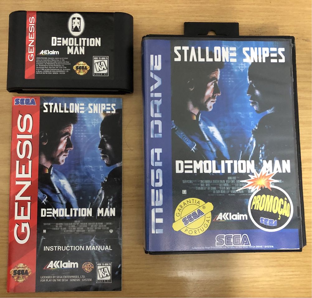 Demolition man sega mega drive completo em excelente estado