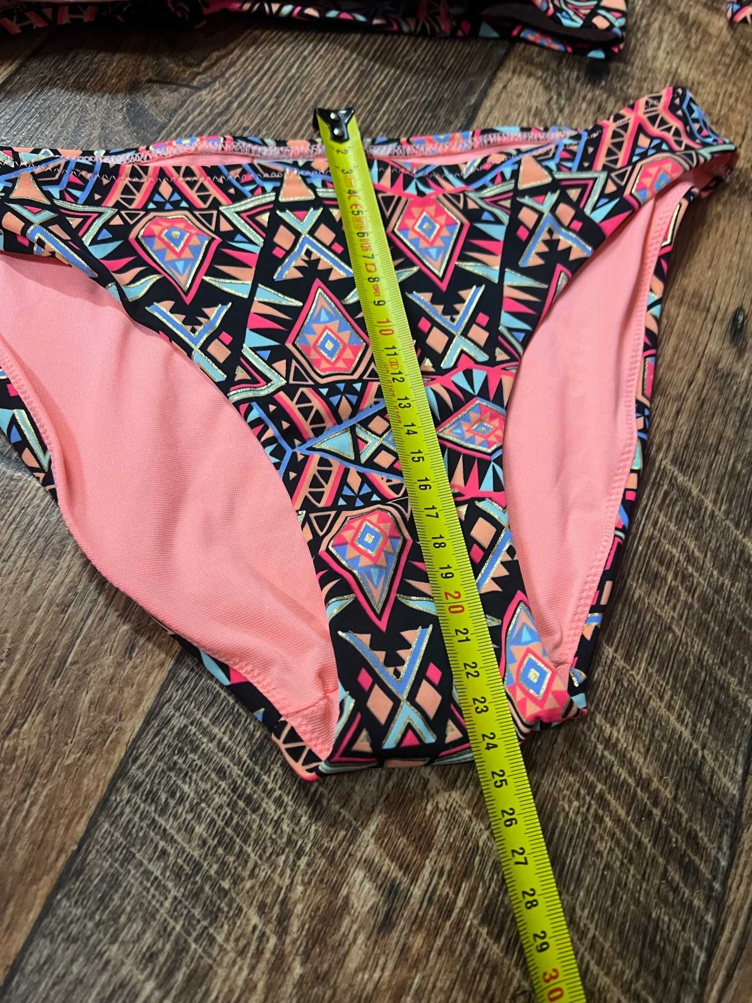 Kolorowy komplet strój kąpielowy Esotiq plus bikini esotiq r.S #76