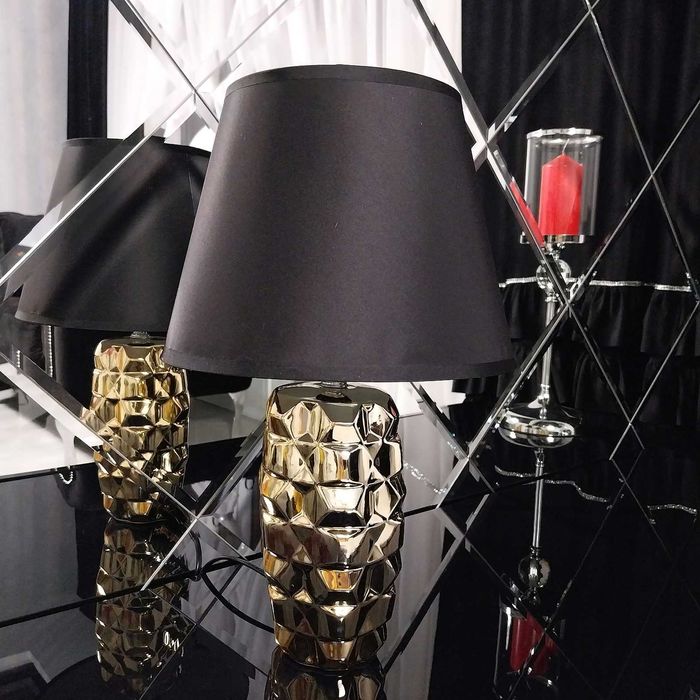 Lampka nocna złota nowoczesna lampa na biurko do sypialni salonu