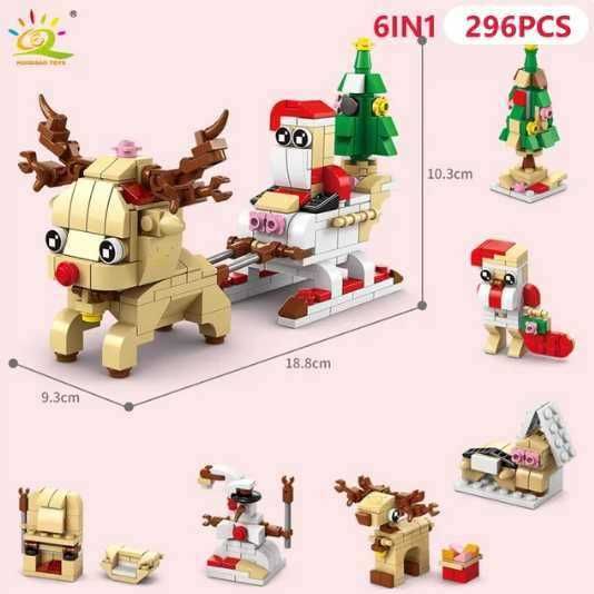 Sanie świętego Mikołaja 6 w 1 Lego Klocki Boże Narodzenie NOWE