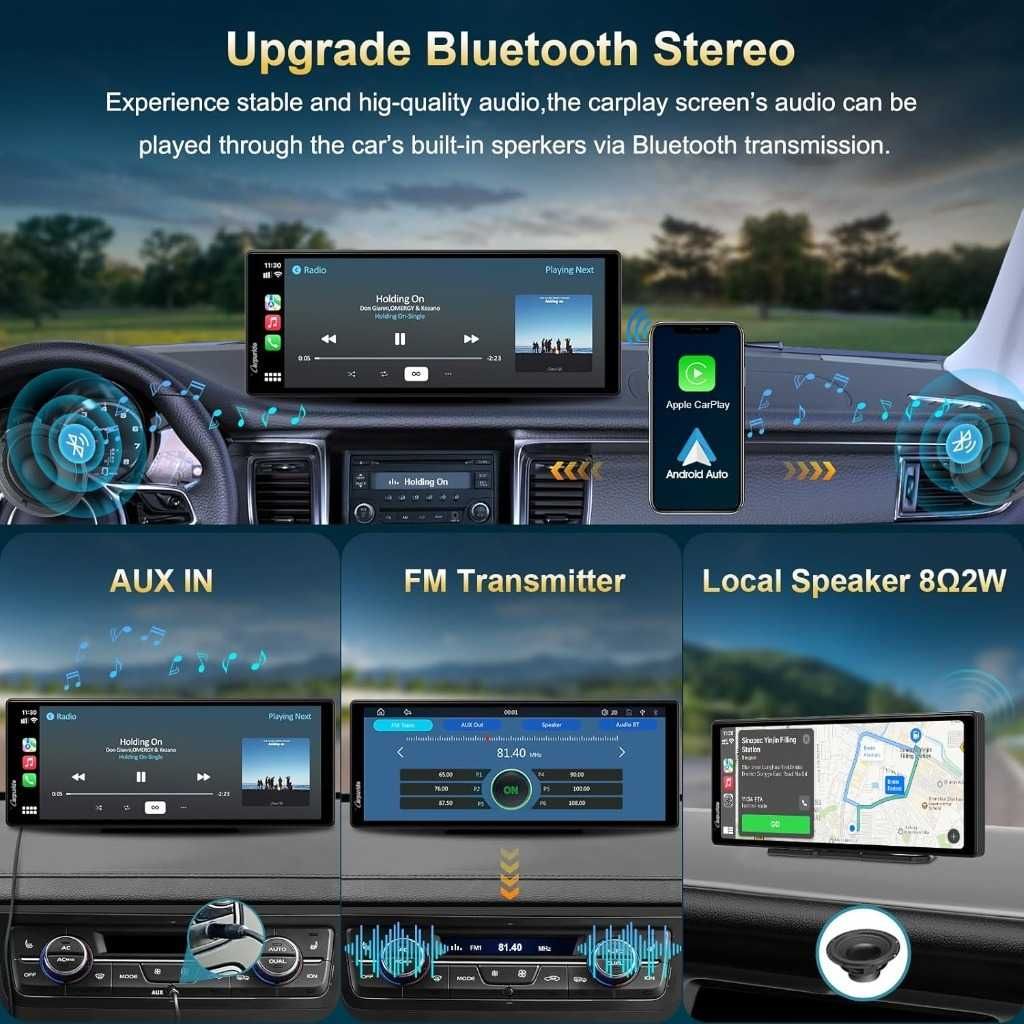 Radio Samochodowe Carpuride C92 Android Auto Apple Carplay nawigacja