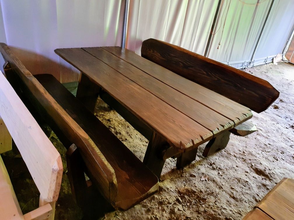 Meble ogrodowe masywne 5cm lakierobejca dostawa producent