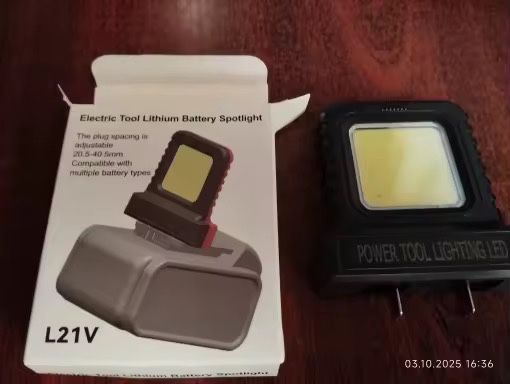 Лампа led для акумулятора makita,milwaukee, dewalt,bosch 18-21в