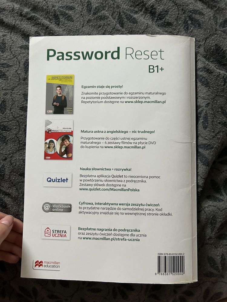 Password reset B1+ workbook macmillan education