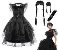 Kostium Sukienka dla dziecka STRÓJ WEDNESDAY Addams Halloween 110-146