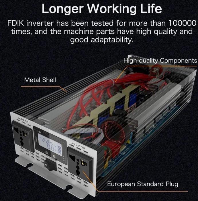 Мощьный Инвертор FDIK 5000W  чистый синус
