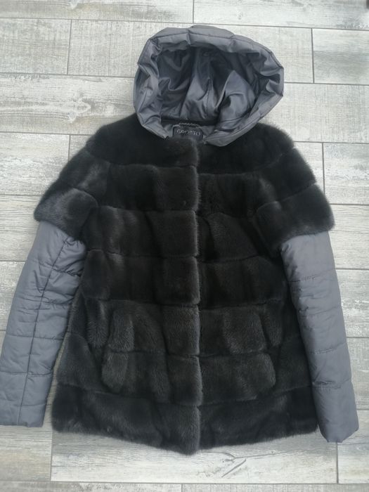 Шуба норкова графіт S-M