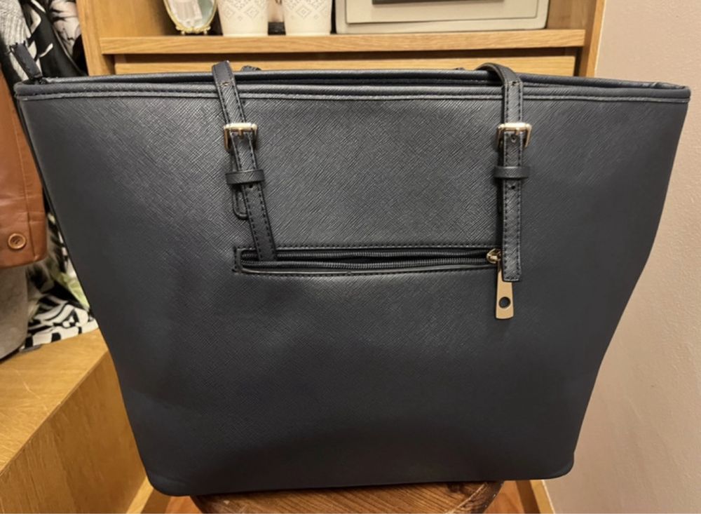 Mala azul tote bag tipo Mickael Kors