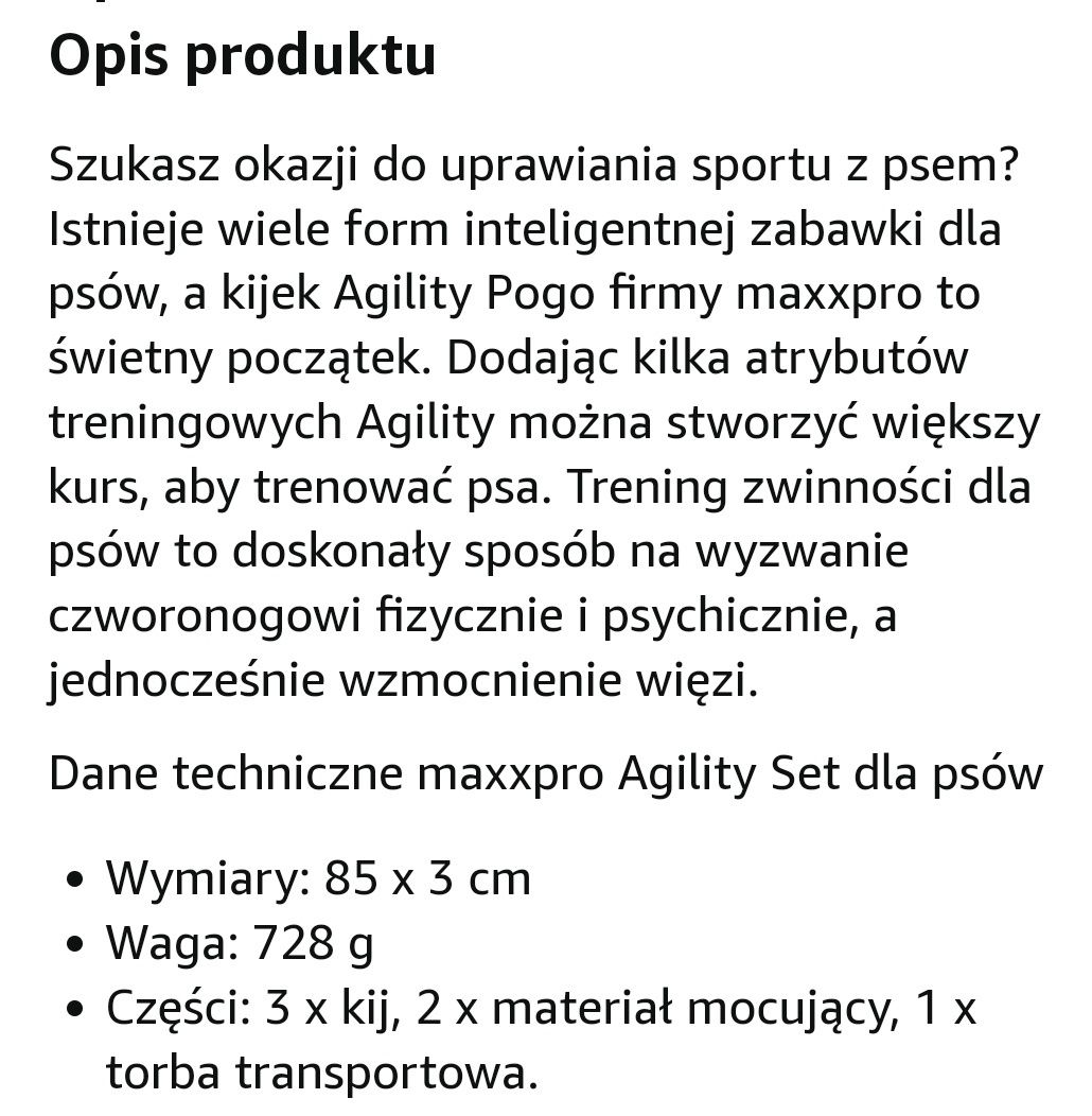 Płotek do ćwiczenia skoków - dla psów