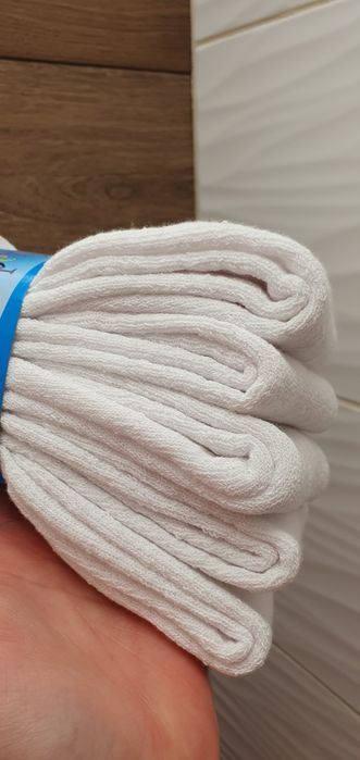 Białe skarpetki frotte frota 43-46 ciepłe thermo 5 par pakiet