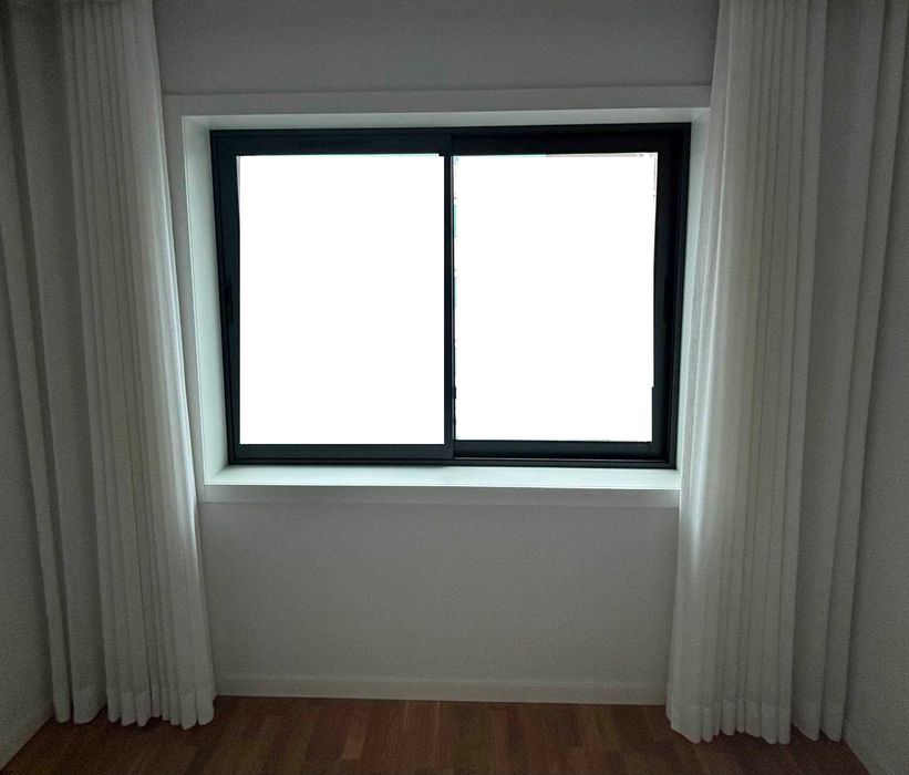 Cortinas efeito tripla onda 2,90m x 2,60m tecido linho - sala/quarto