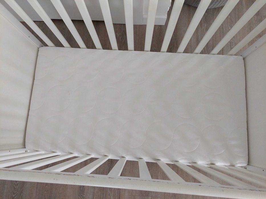 Łóżeczko dziecięce IKEA SUNDVIK białe + materac